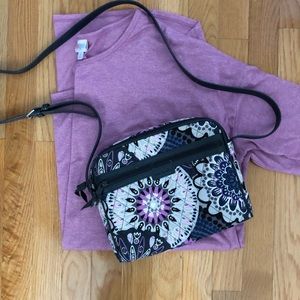 Vera Bradley Crossbody Purse in Purple Paisley